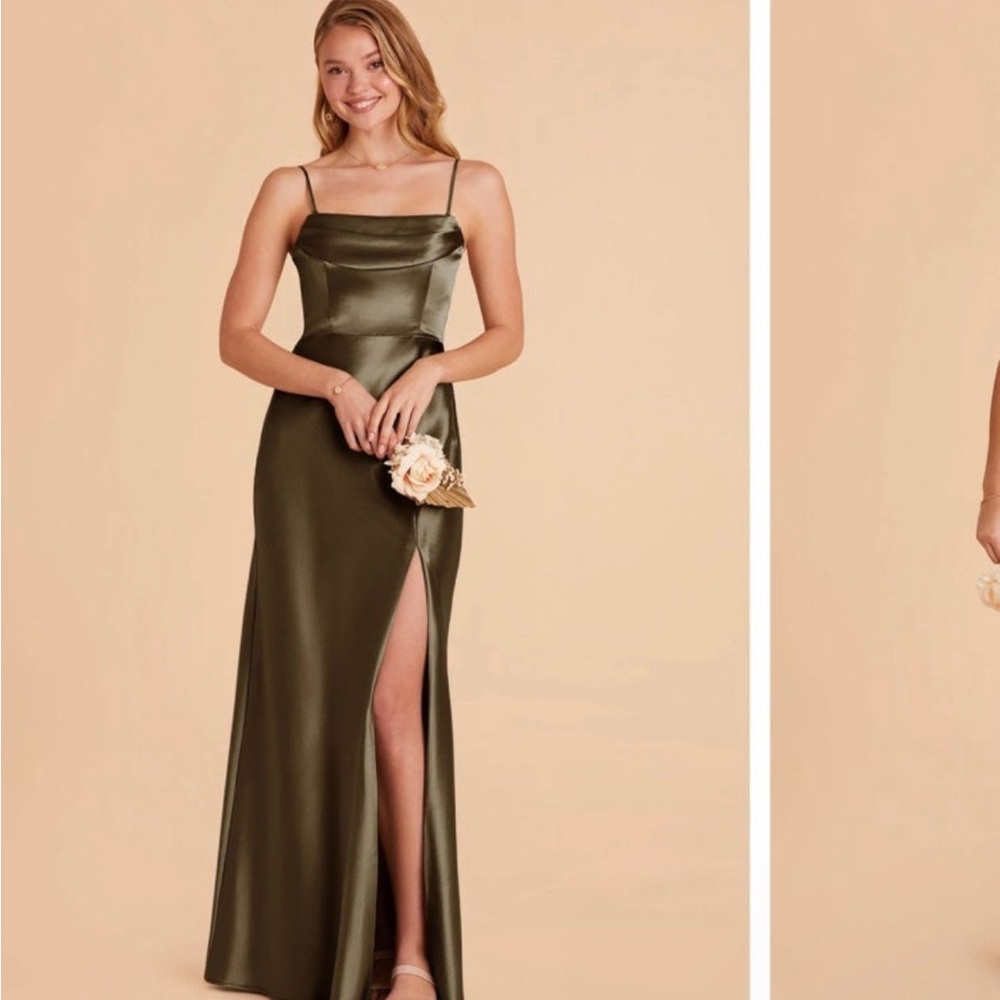 Birdy Grey Mia Convertible Satin Olive Dress